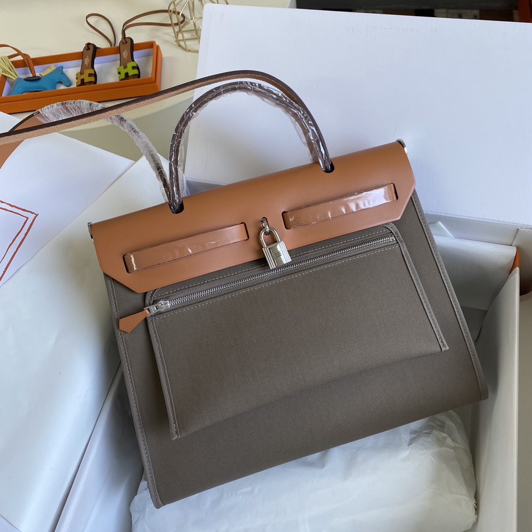 에르메스 에르백31 에토프 골드브라운 은장